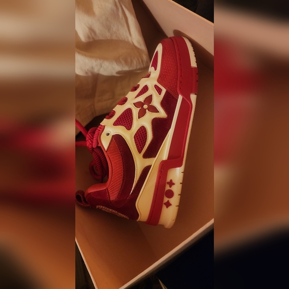Brand new Louis Vuitton LV Skate Sneakers in Red & White - Picture 7 of 15